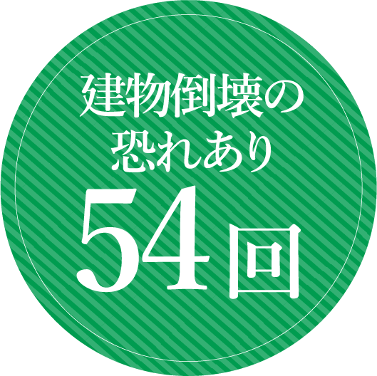 建物倒壊の恐れあり 54回